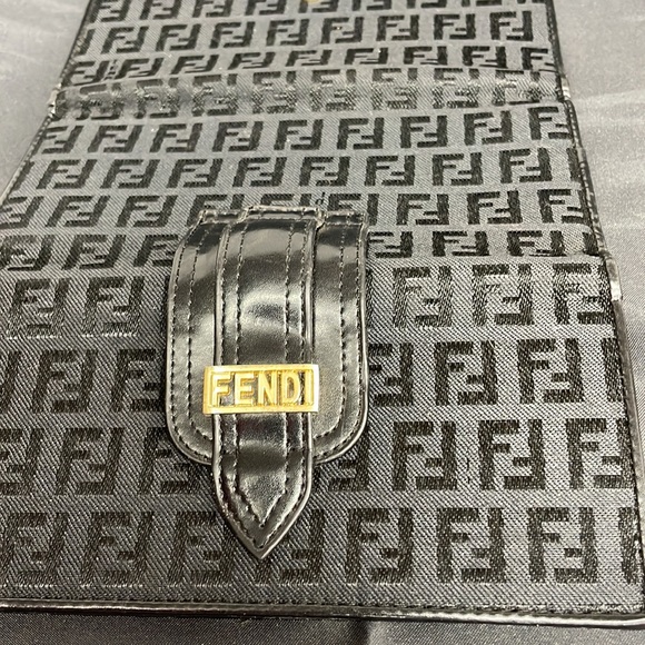 Fendi tri fold canvas wallet  stretch out 11x7.5 - Picture 7 of 8